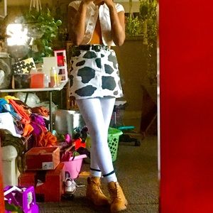 Cow Print Skirt